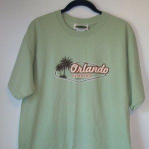 Men's T-Shirt,Orlando Florida,L,Green,Graphic Tee